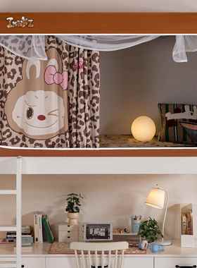 蚊一体式强遮光厚帐雪尼尔床帘XOF学宿舍0.9上下铺寝室全生包床加