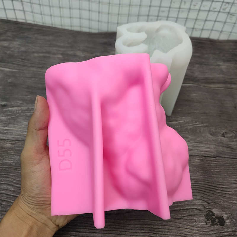 宠物狗硅胶蜡烛模具狗零食滴胶石膏模具宠物用品烘焙翻糖工具d55