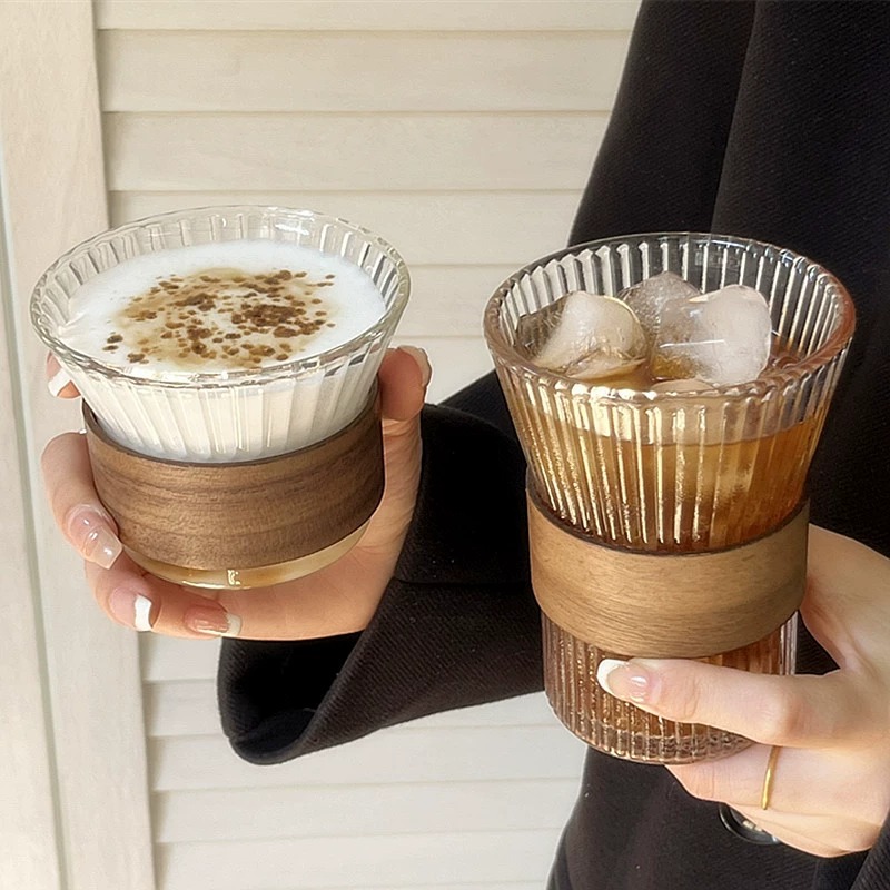 咖啡杯玻璃杯咖啡馆风琴玻璃杯