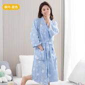 新款 直销纯棉纱布薄浴袍加密双层全棉浴衣情侣春夏秋冬吸水男女汗