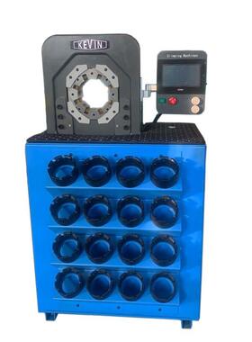 厂家供应PE管法兰盘缩管机 玻纤复合缠绕管扣压机 挖机油管压管机