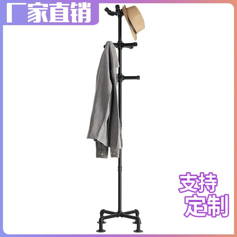 水管置物架工业风水管小型简易衣帽架落地挂衣架ins风家用挂衣架