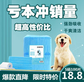 狗狗尿片泰迪小狗吸水尿垫年尿不湿金毛大号中厚除臭尿布宠物用品