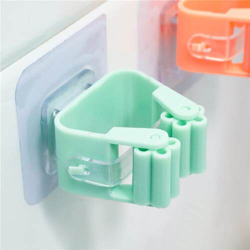 No-drill Mop Hanger for Bathroom, Mop Hook for Bathroom, Adh