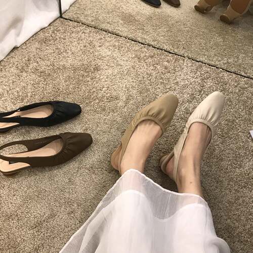 平底奶奶平底鞋仙女鞋2025新的春夏黑色傍晚温柔与裙头凉鞋