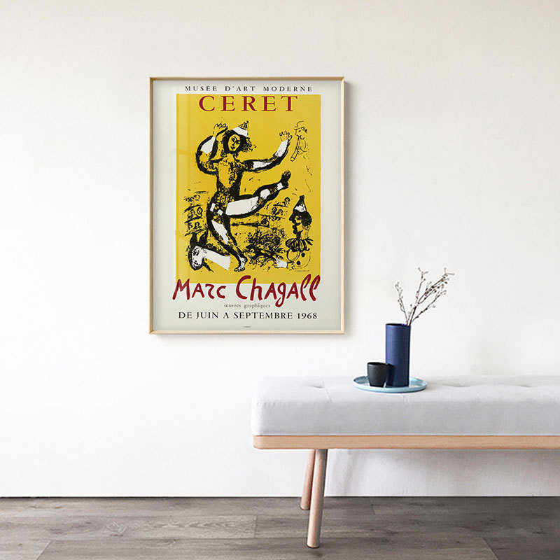世界名画《chagall》夏加尔抽象装饰画书房客厅工作室软装挂画