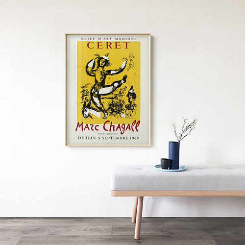 世界名画《chagall》夏加尔抽象装饰画书房客厅工作室软装挂画