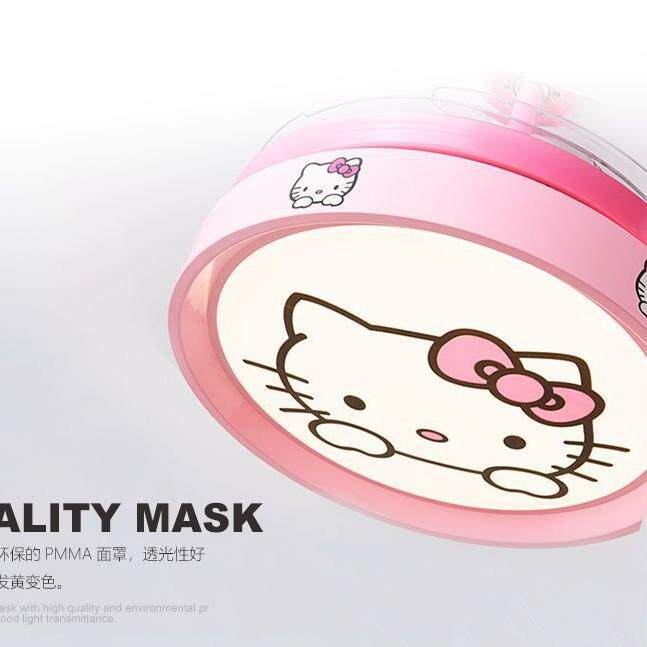 儿童kitty风扇灯吊扇灯LED隐形吊扇灯家用客厅卧室餐厅电风扇吊灯