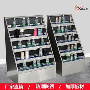 不锈钢员工水杯架休息室杯子收纳架工厂车间多格水杯柜茶杯置物架