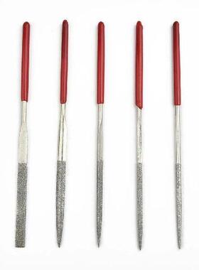 5pc File Set Plastic Handle Metal Stone Grinding Flat