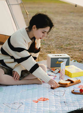 Luingbox露营盒子野餐垫防潮布户外便携防水加厚野炊沙滩郊游地垫