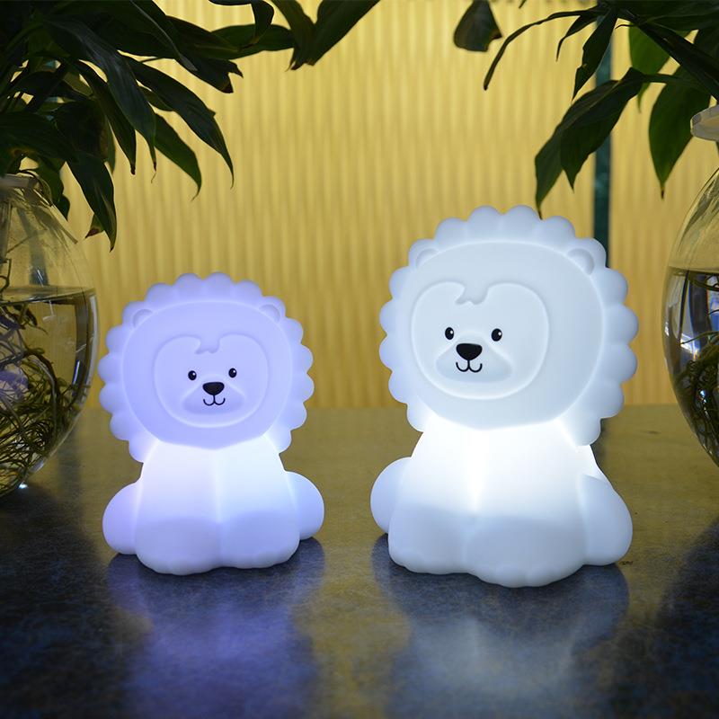 中号狮子拍拍变色灯充电遥控床头脚轮/万向轮