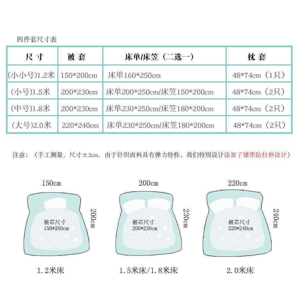 全棉针织四件套轻奢风法式复古A类婴童40s紧赛纯棉针织棉床笠床单