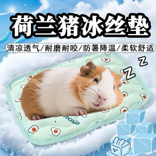 荷兰猪冰垫冰丝豚鼠凉垫睡觉专用夏季凉席防水降温冰凉垫子夏日