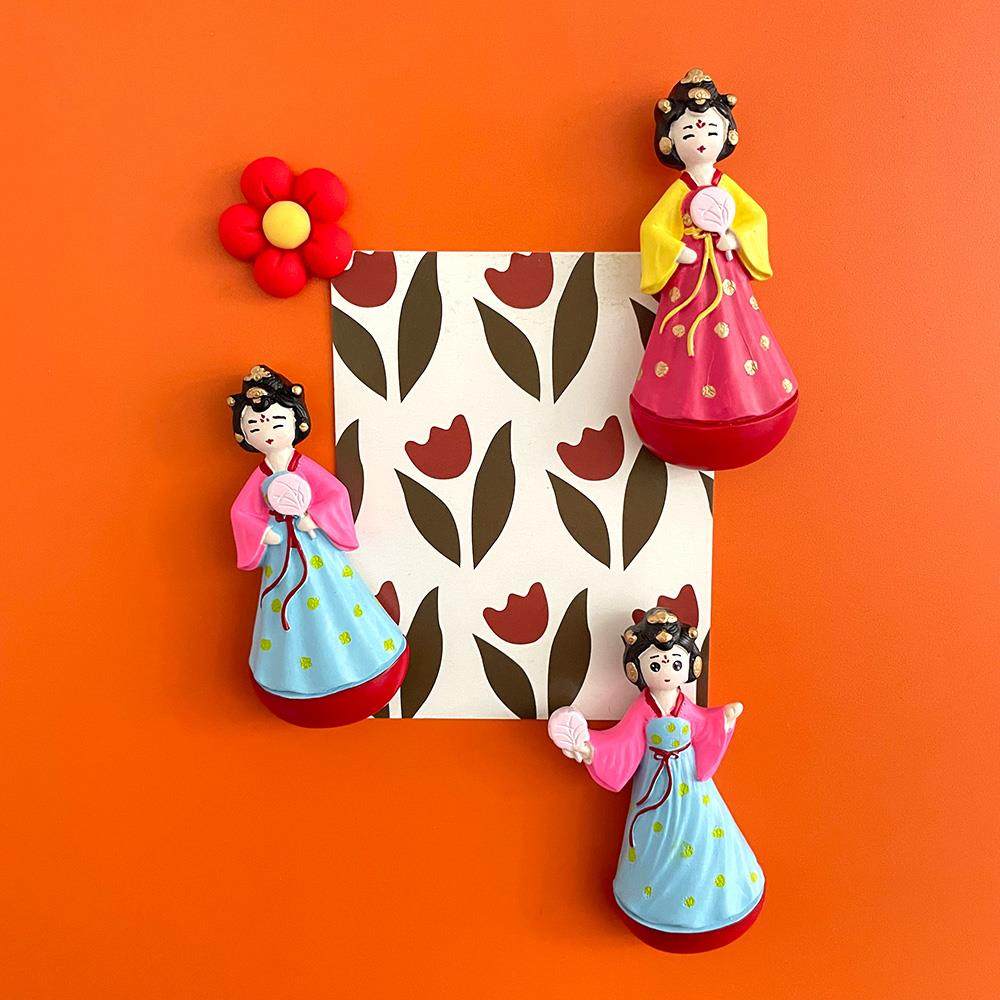 西安不倒翁美女冰箱贴唐朝仕女古风装饰可爱留言板创意磁性贴磁铁,家居饰品,冰箱贴,淘宝优惠券,粉丝福利购,淘宝优惠卷