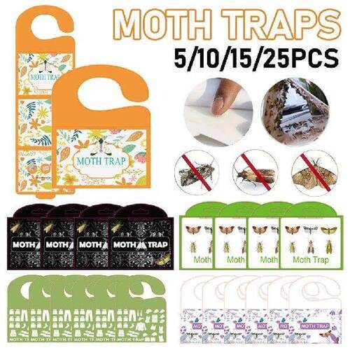 5-25PCS Moth Traps Pheromone Sticky Glue Trap Pest Reject