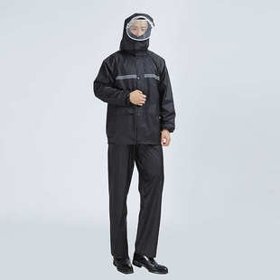 反光骑行分体式 全身防暴雨成人款 雨衣批发 套装 商丘春亚纺雨衣雨裤