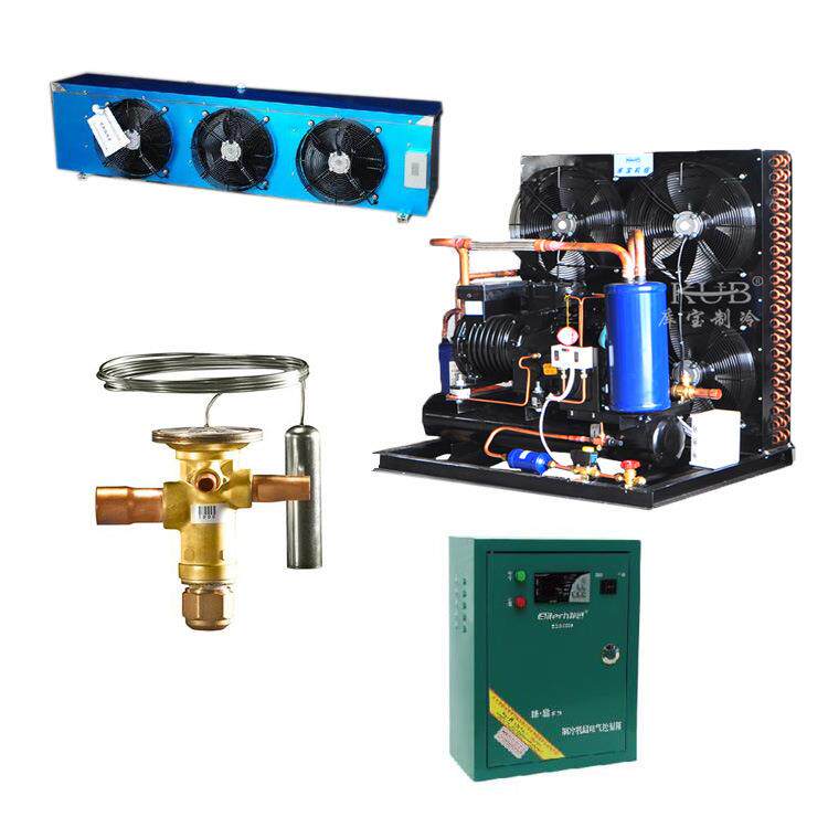 -18度低温冷冻库制冷设备打包销售冷库机组膨胀阀冷风机控制箱