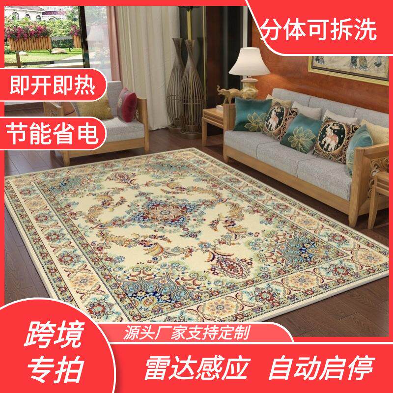 可拆水洗电热垫地毯石墨烯地暖垫碳晶加热家用客厅取暖器发热地垫