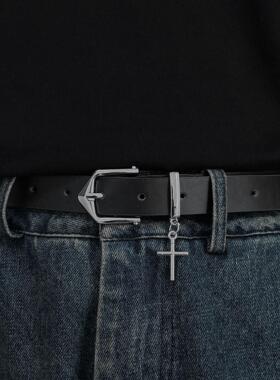 皮带男款结婚青少年皮带男学生ins韩版原宿复古个性男百搭腰带简