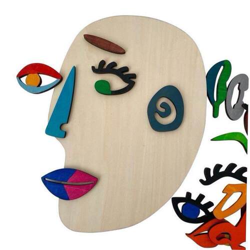 Wooden Montessori Toy Face Puzzle Toys for Children DIY