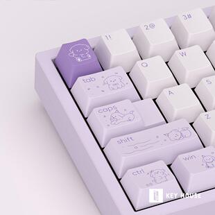 KH-饰键屋星星狗键帽wob外设雨75wave75原厂高度PBT热升华键帽AR
