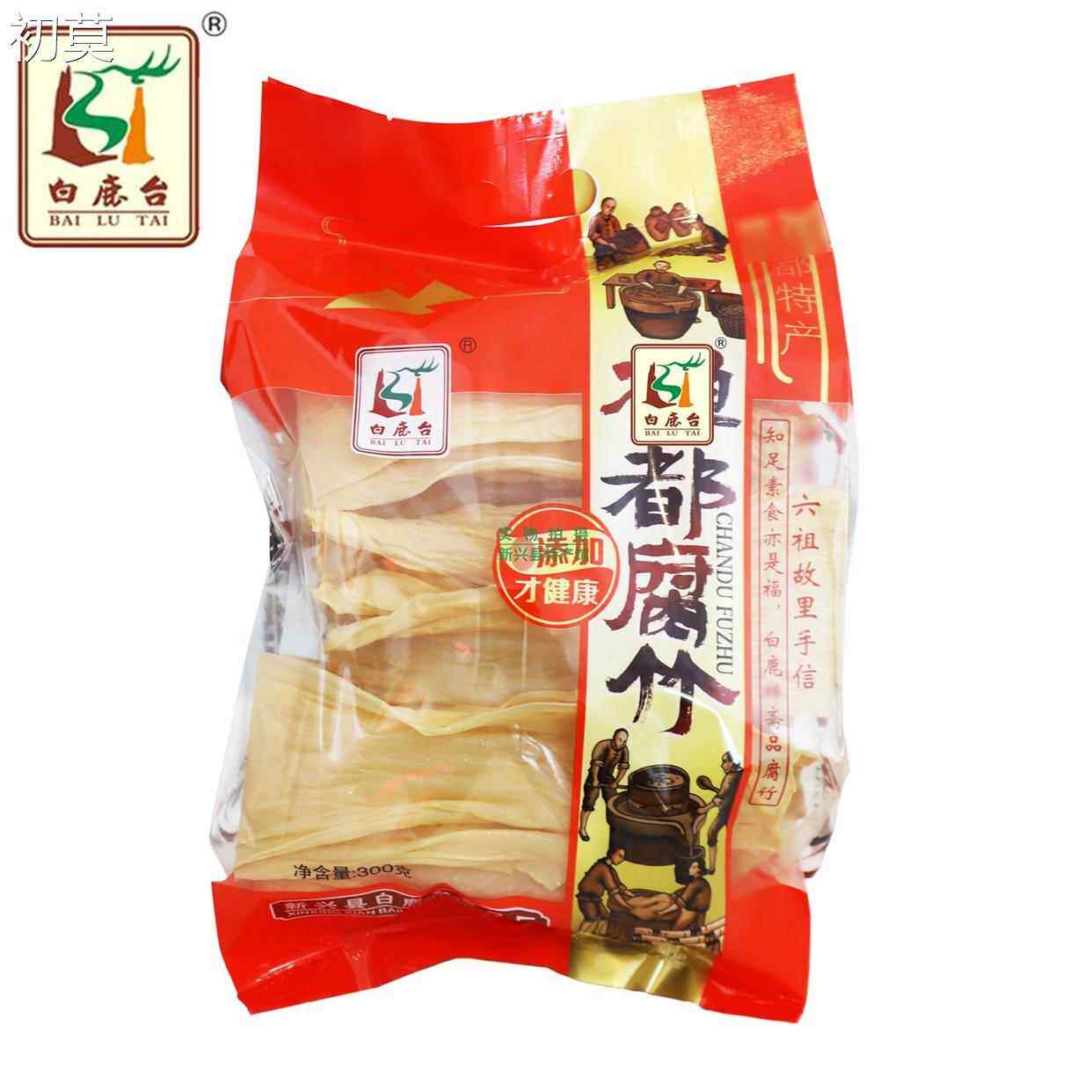 新兴腐竹白鹿台腐竹腐皮豆腐皮干货黄豆制品火锅炖煮食材袋装300g