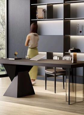 简约现代办公桌写字台书房电脑桌设计师意式极简书桌时尚办公新品