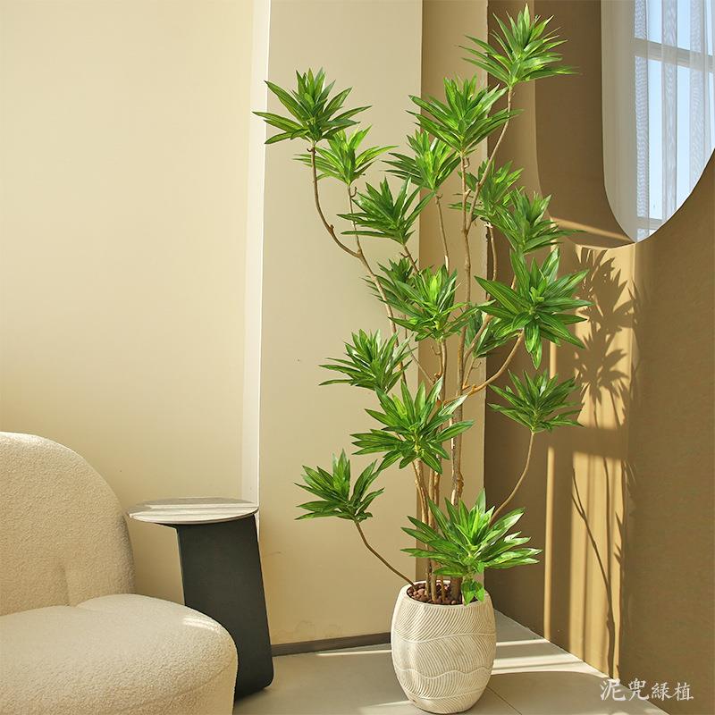 室内仿真物百合BHZ002竹大型盆栽植地装饰假落绿植酒店民宿大堂景