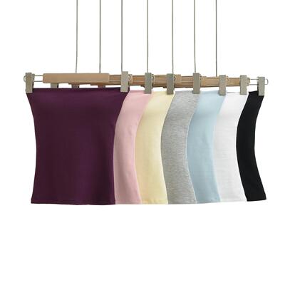 Solid Color Tube Top Casual Sleeveless Strapless Top for