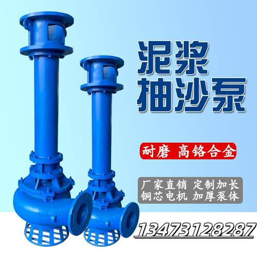 液下渣浆泵YZ立式泥浆泵抽沙耐磨合金吸沙泵河道池塘清淤排污泵
