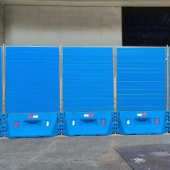 可移动围挡水马组合蓝色加强防撞注水隔离墩架空线入地施工围挡