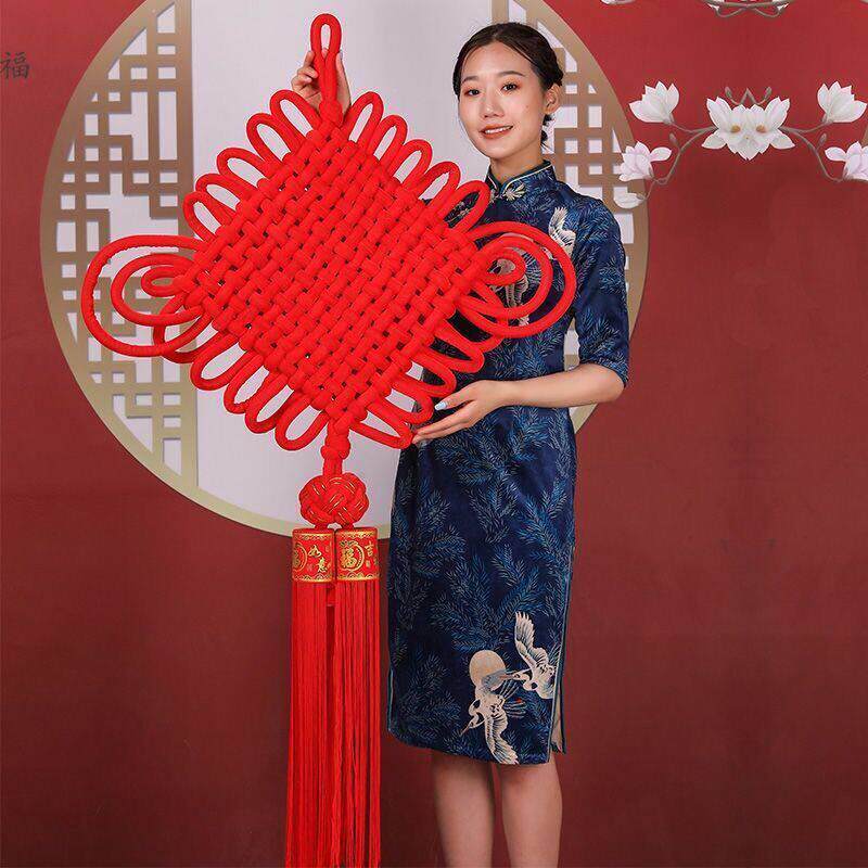 红色中国结挂件客厅高档大号福字挂饰玄关入户门新年装饰春节喜庆