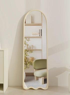 K形LGRa全身室镜女生卧法式家用落地镜挂墙化妆k异镜子卧室穿衣镜