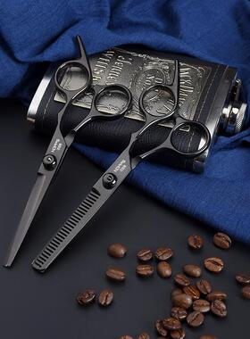 直销新款亚马逊黑色美发剪刀理发剪套装理发师工具套装专业理发剪