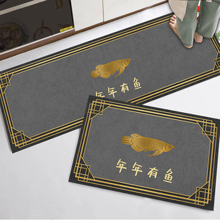 厨房地垫进门门垫长条门口耐脏轻奢吸水防滑防水防油脚踏垫子地毯