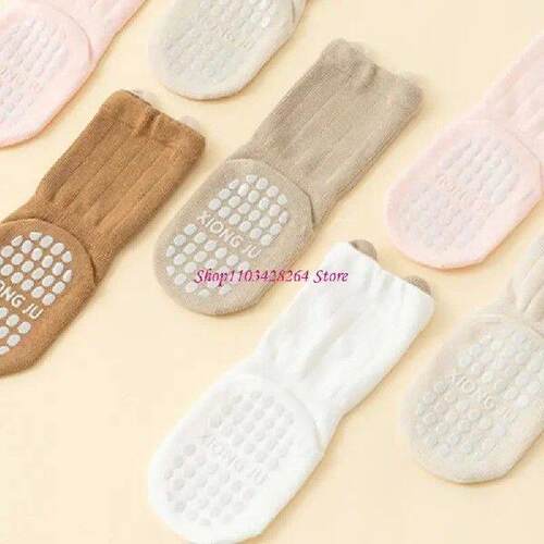5 Pairs Calf Socks Baby Socks Breathable Elastic Grip Socks