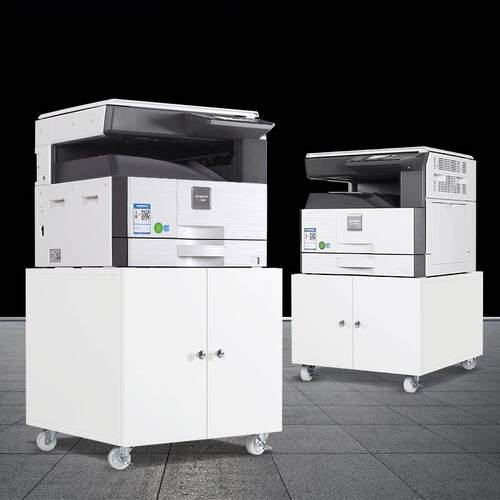 打印机柜覆印机底座柜子放置柜工作台置物柜落地a3桌移动架子带锁