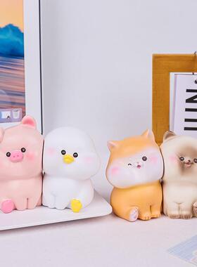 贴贴小动物可爱萌宠公仔带磁吸创意情侣摆件桌面装饰品情人节礼物