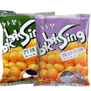 特产大袋卜卜星50g*10袋仆仆星怀旧零食素食非油炸扑扑星童年回忆