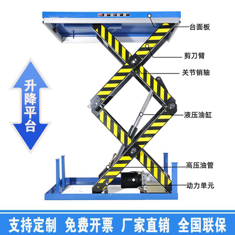 电动液压剪叉式升降平台小型手动移动家用无障碍升降机汽车升降机