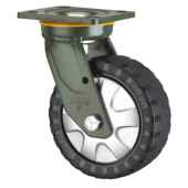 2J17 向荣8寸重型防滑带双刹车PU聚氨酯定向O脚轮J17 SUP