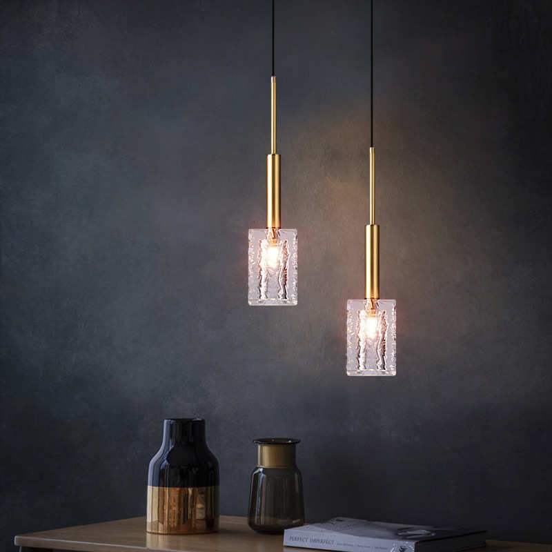 后现代全铜轻奢水晶吊灯北欧设计师别墅客厅餐厅吧台卧室床头吊灯