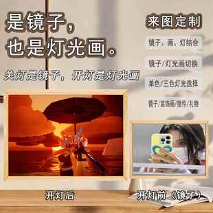 Sky光遇周边镜子灯光画 画摆件装饰画 画册相框架来图定制生日礼