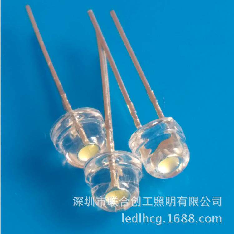 长期一个箱号供应F5草帽暖白灯2400-2600mcd led草帽暖白光灯珠低