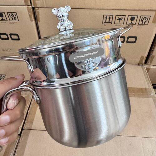 304不锈钢深型小锅煮面热奶辅食锅加深奶锅小号一人食泡面锅汤锅