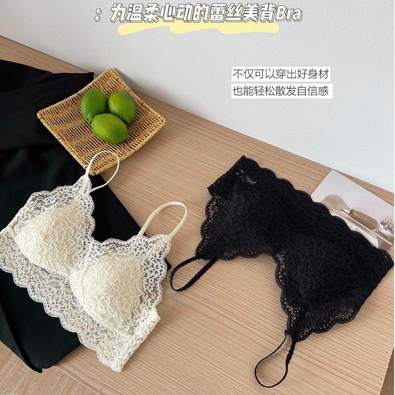 【法式蕾丝舒适美背】无痕裹胸固定杯垫吊带透气内衣吊带-12593