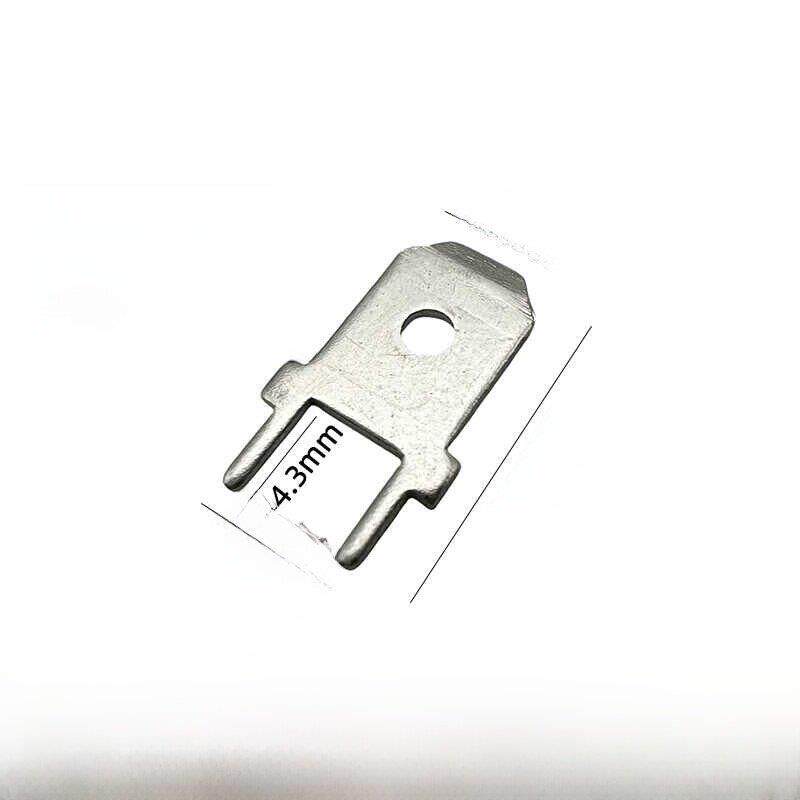 6.3/4.8双层直插焊片0.8厚电路板插片Pcb板焊接端子弹簧5000片/包
