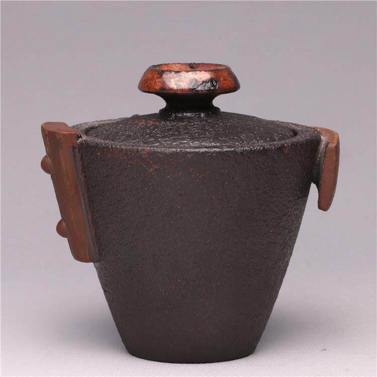 龙砂陶复古粗陶茶壶侧把壶日式陶瓷茶具茶壶创意日式