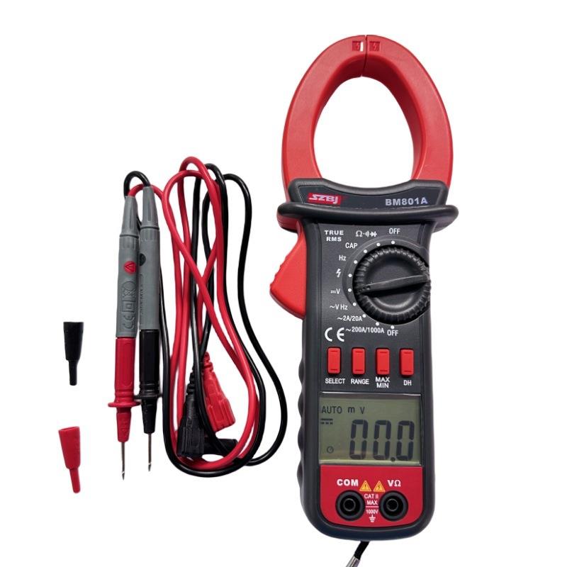 滨江BM801A数字钳形万用表三用钳表电流表1000V交流电压钳表1000A